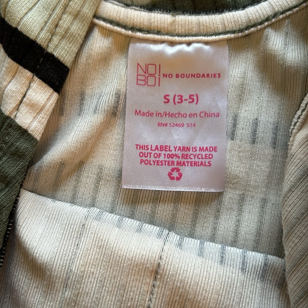 No Boundaries S (3-5) Women’s Striped Ribbed Tank Style Bodycon Dress NWOT - Picture 6 of 11